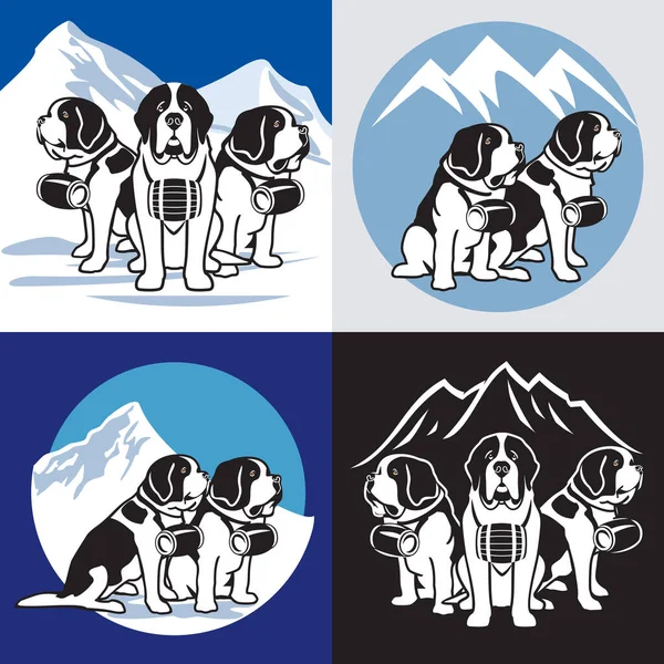 St. Bernard dog illustration — Stock Vector