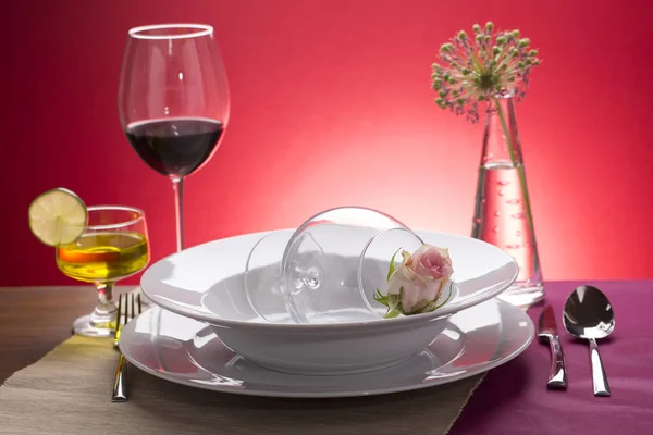 婚宴用浪漫餐桌 — 图库照片