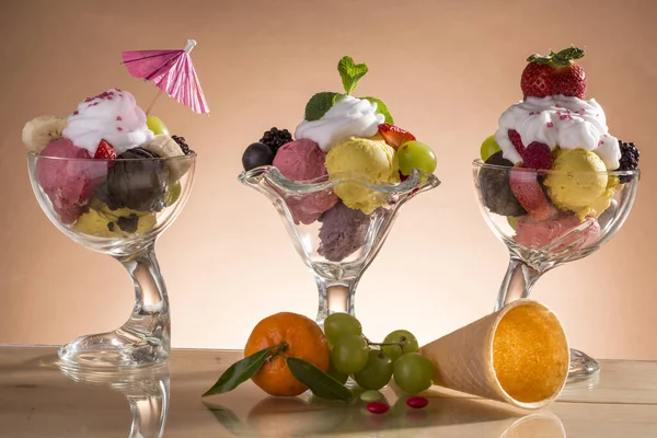 Happy Ice Cream Bekers Voor Koeling — Stockfoto