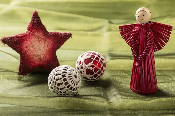 Hermosa Decoración Navidad Con Bolas — Foto de Stock