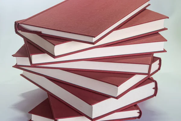 red books in white background