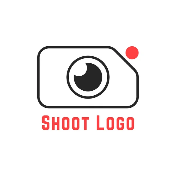 Mince ligne simple shoot logo — Image vectorielle