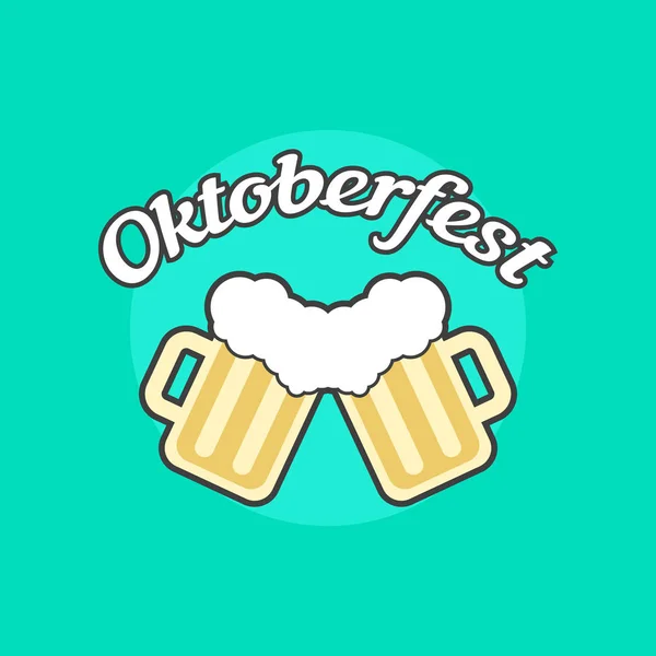 Oktoberfest εικονίδιο με toby κανάτες — Διανυσματικό Αρχείο