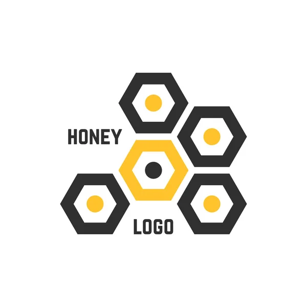 Semplice logotipo astratto a nido d'ape — Vettoriale Stock