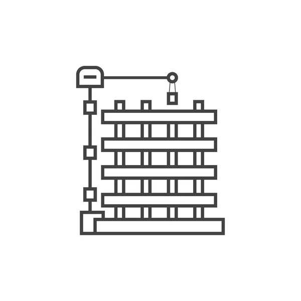 Esbozar el nuevo icono del edificio — Vector de stock