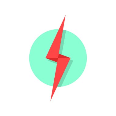 Kırmızı yıldırım ikonuna flash logo gibi