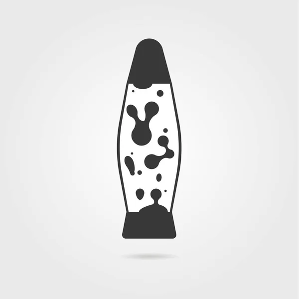 Icono de la lámpara de lava negro — Vector de stock