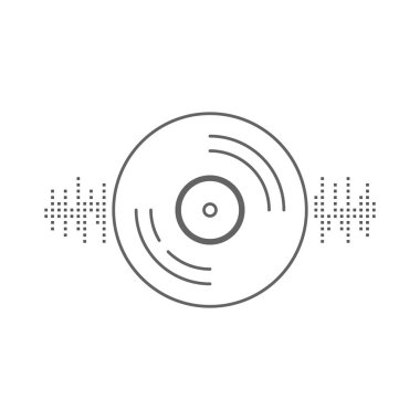 Vinil kaydı ekolayzer işareti ile