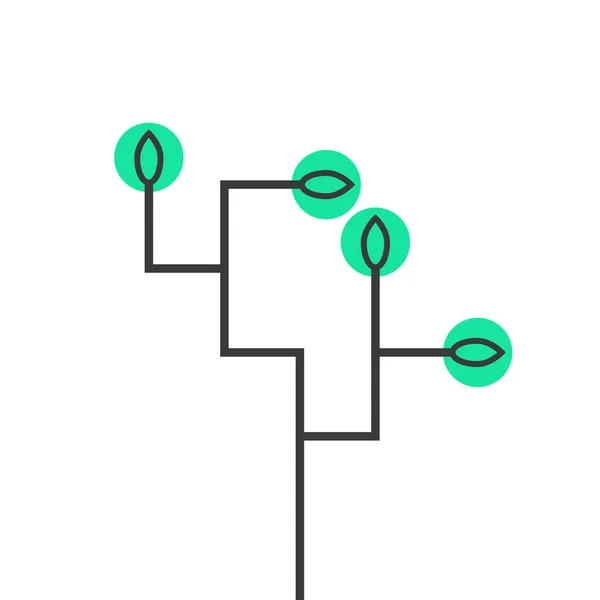 Icône d'arbre schématique simple — Image vectorielle