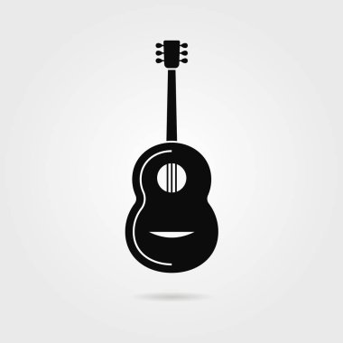 gölge ile siyah gitar