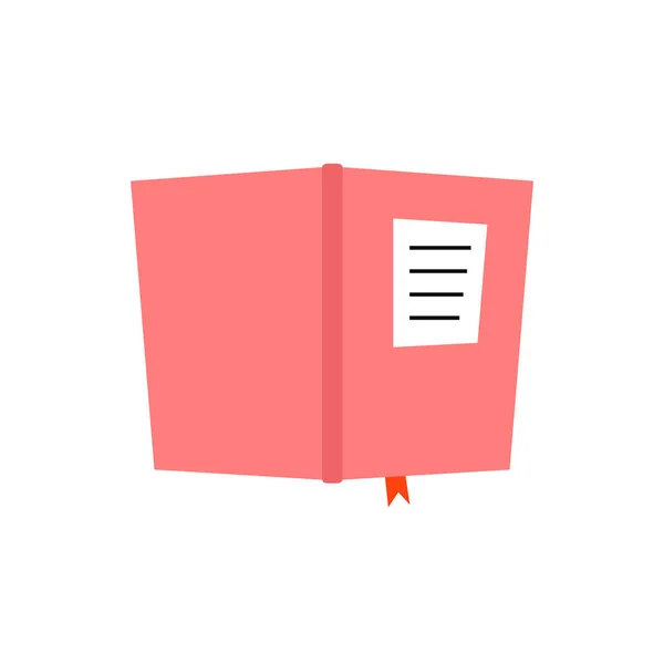 粉红色的书日记图标 — 图库矢量图片