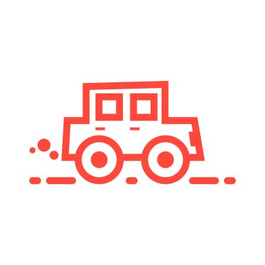 Doğrusal araba kırmızı simge