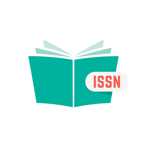 Issn sign with green book — Stock Vector