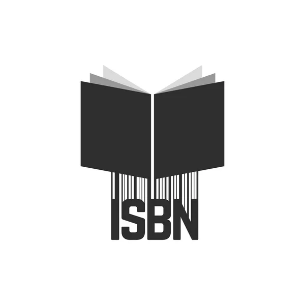 黒の isbn バーコードと本 — ストックベクタ