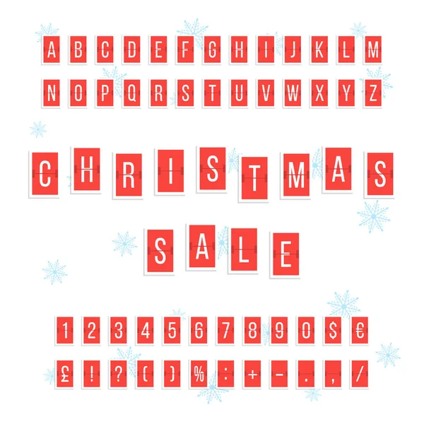 Christmas sale from red scoreboard — Stock Vector