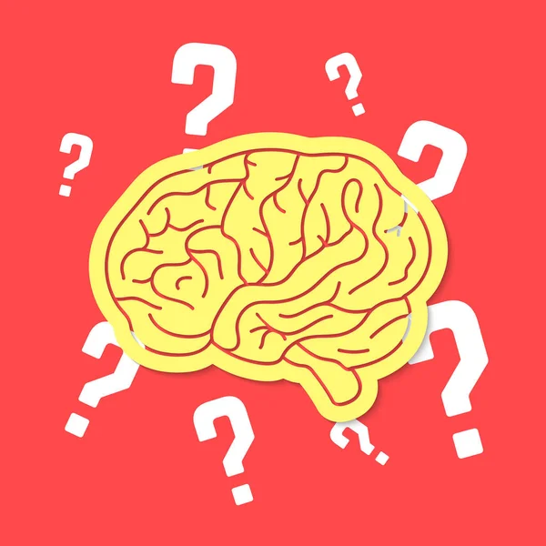 Brainstorm com ícone de cérebro esboço —  Vetores de Stock