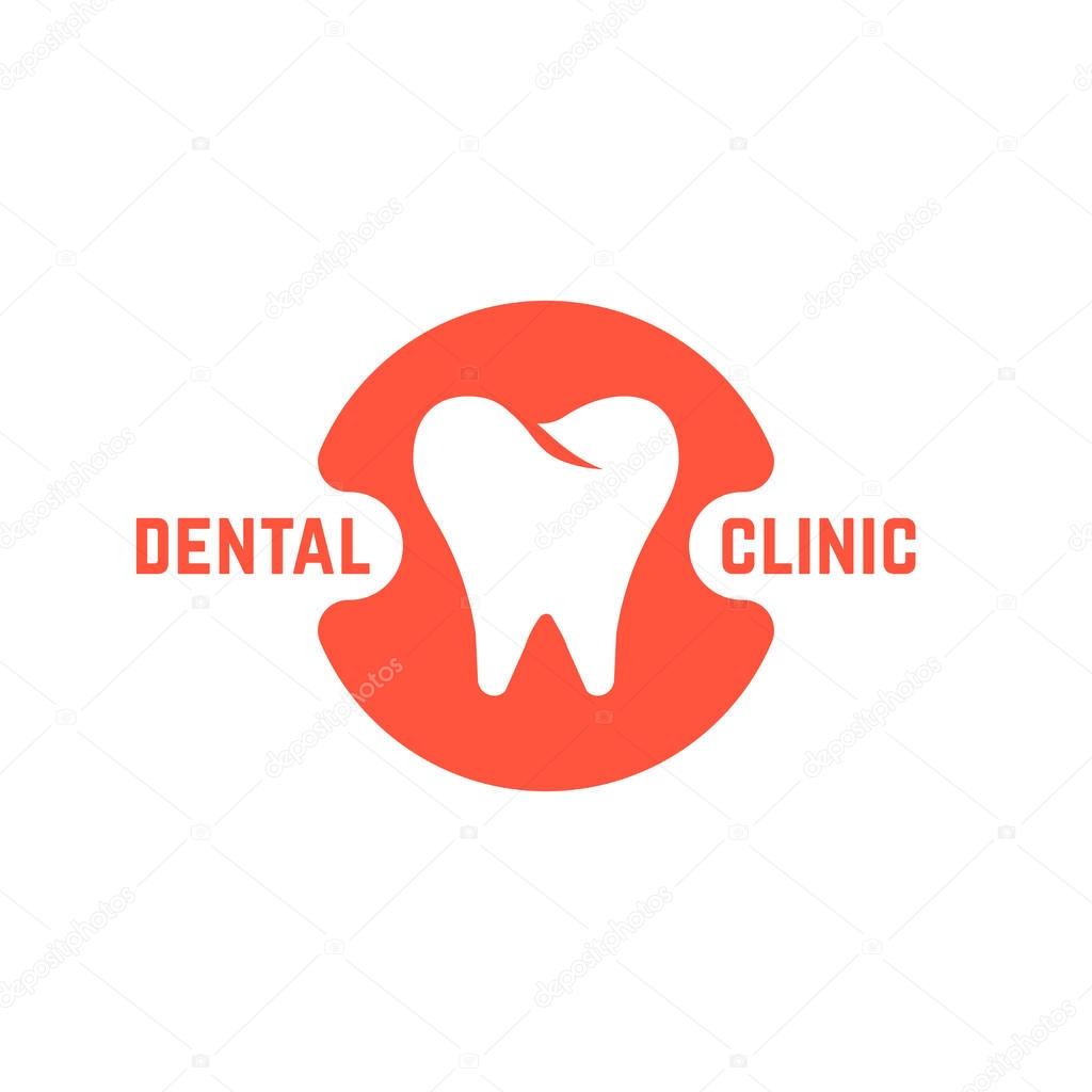 dental clinic with white tooth