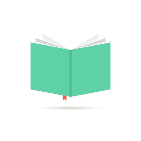 緑の本のブックマーク アイコン — ストックベクタ
