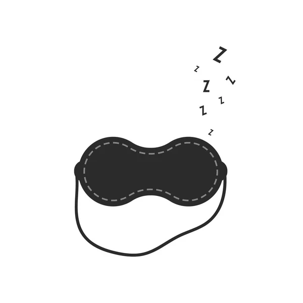 Máscara de sono com sinal de ronco — Vetor de Stock