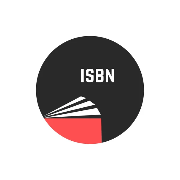 Boek met isbn in cirkel — Stockvector