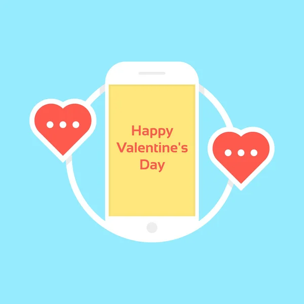 Feliz día de San Valentín como mensajería — Vector de stock