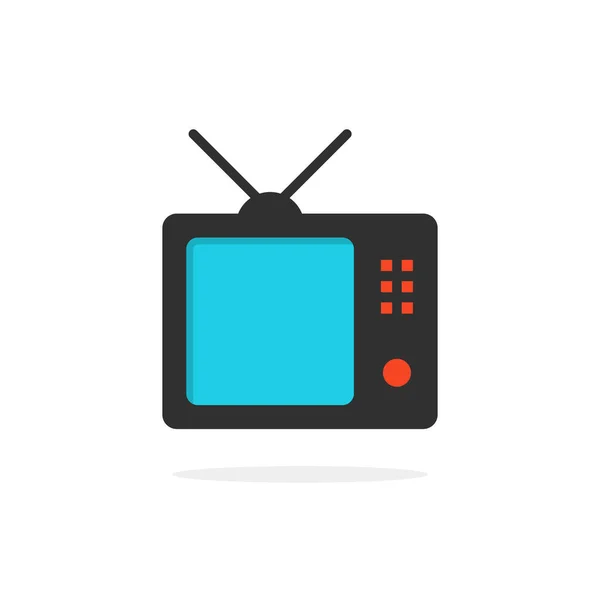 TV-Symbol mit Schatten — Stockvektor