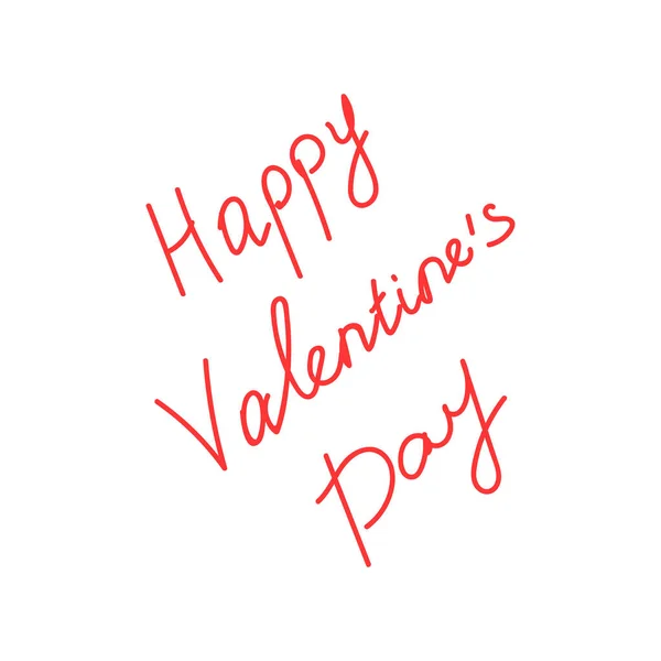 Rojo feliz día de San Valentín letras — Archivo Imágenes Vectoriales