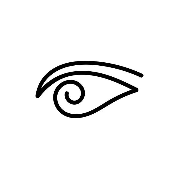 Black eye doodle logo — Stock Vector
