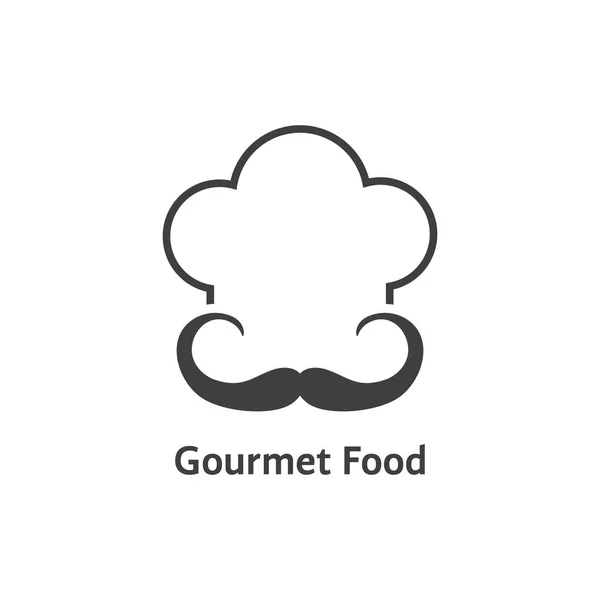 Zwarte gourmet voedsel logo — Stockvector