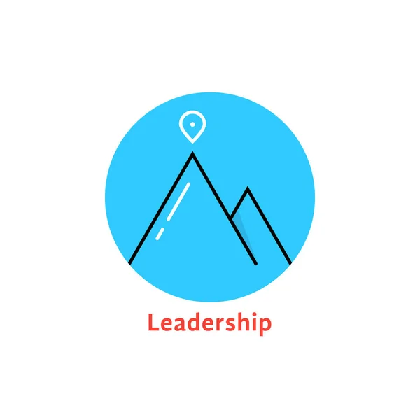 Logo de liderazgo azul redondo — Vector de stock
