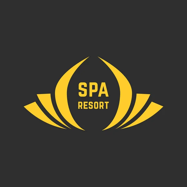 Logo del resort spa dorata — Vettoriale Stock