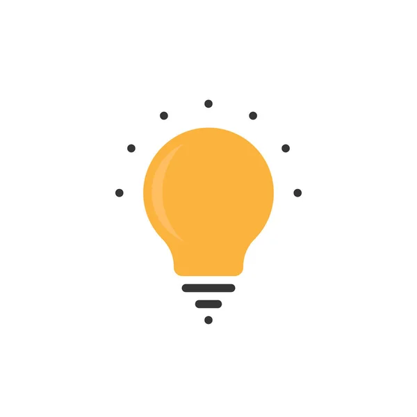 Simple bulb icon with dots — Stock Vector