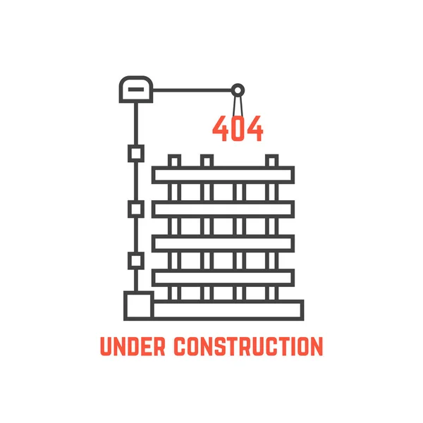 In costruzione come errore del server — Vettoriale Stock