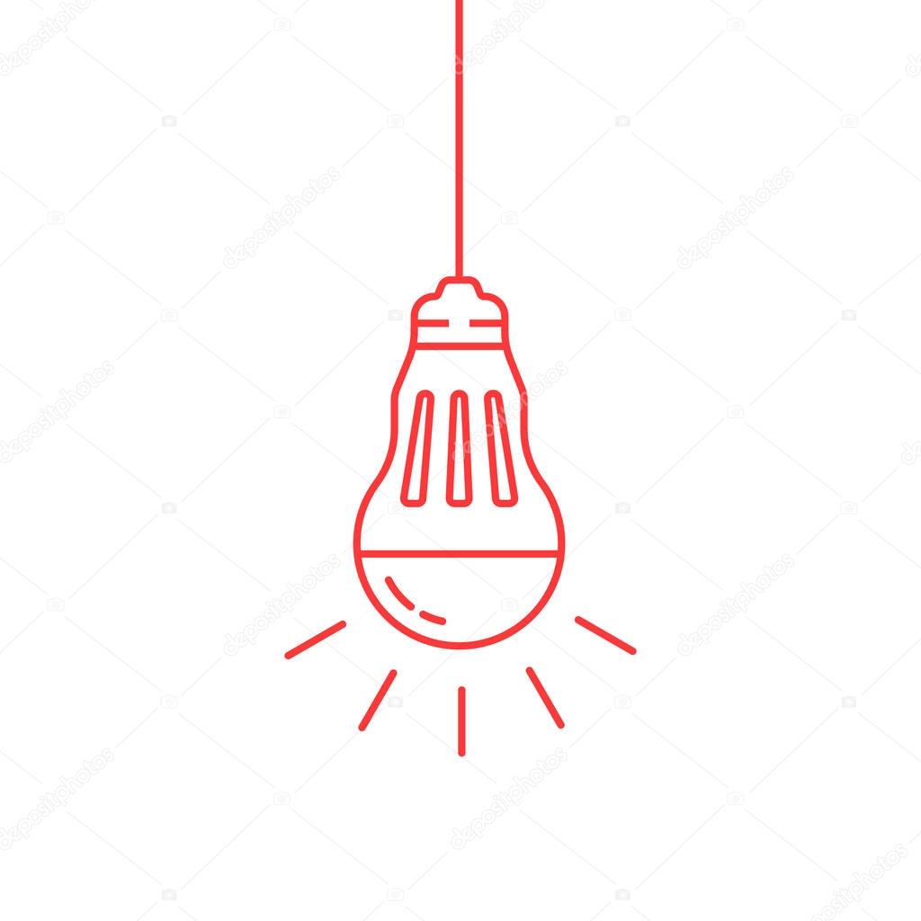 red thin line led bulb