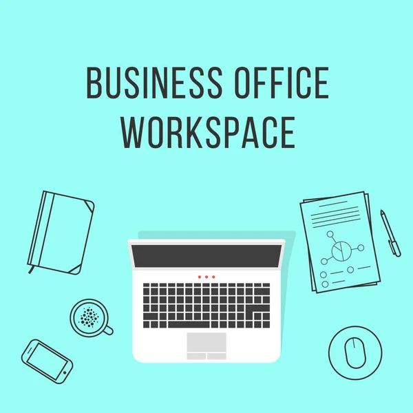 business office workspace with thin line items