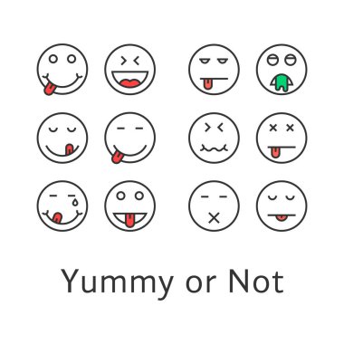 ince çizgi nefis emoji simgeler