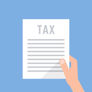 Vergi formu tutan el