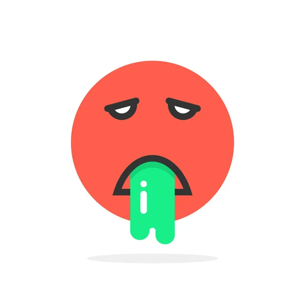 Rosso vomito emoji icona — Vettoriale Stock