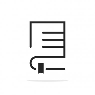 yer işareti ile siyah doğrusal kitap logo