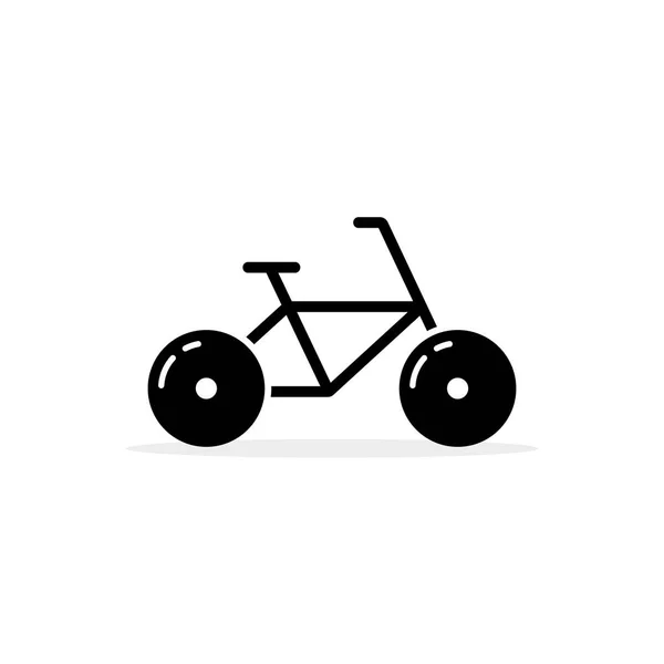 Простая черная икона велосипеда — стоковый вектор