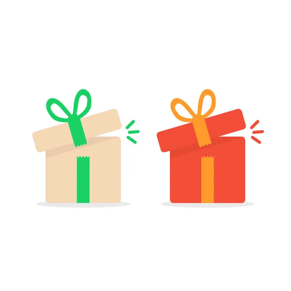 Cajas de regalo de color abierto — Vector de stock