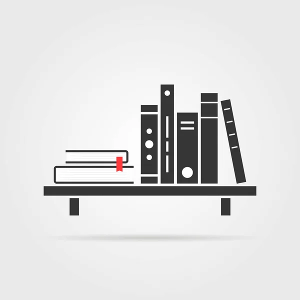 Bücherregal mit Schatten — Stockvektor