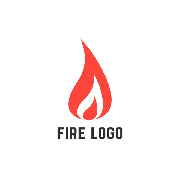 Logotipo simples fogo vermelho — Vetor de Stock