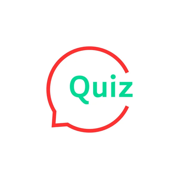 Linear quiz speech bubble — Stockový vektor