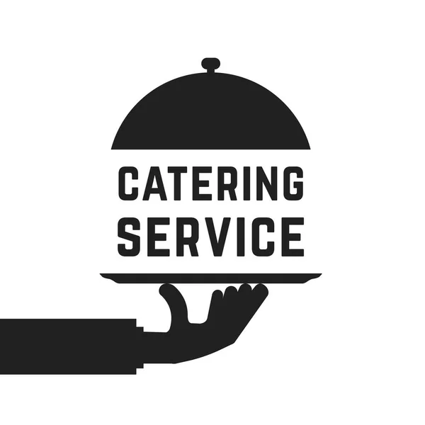Black catering service emblem — Stock Vector