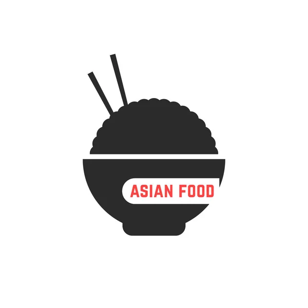Einfache asiatische Lebensmittel Logo — Stockvektor