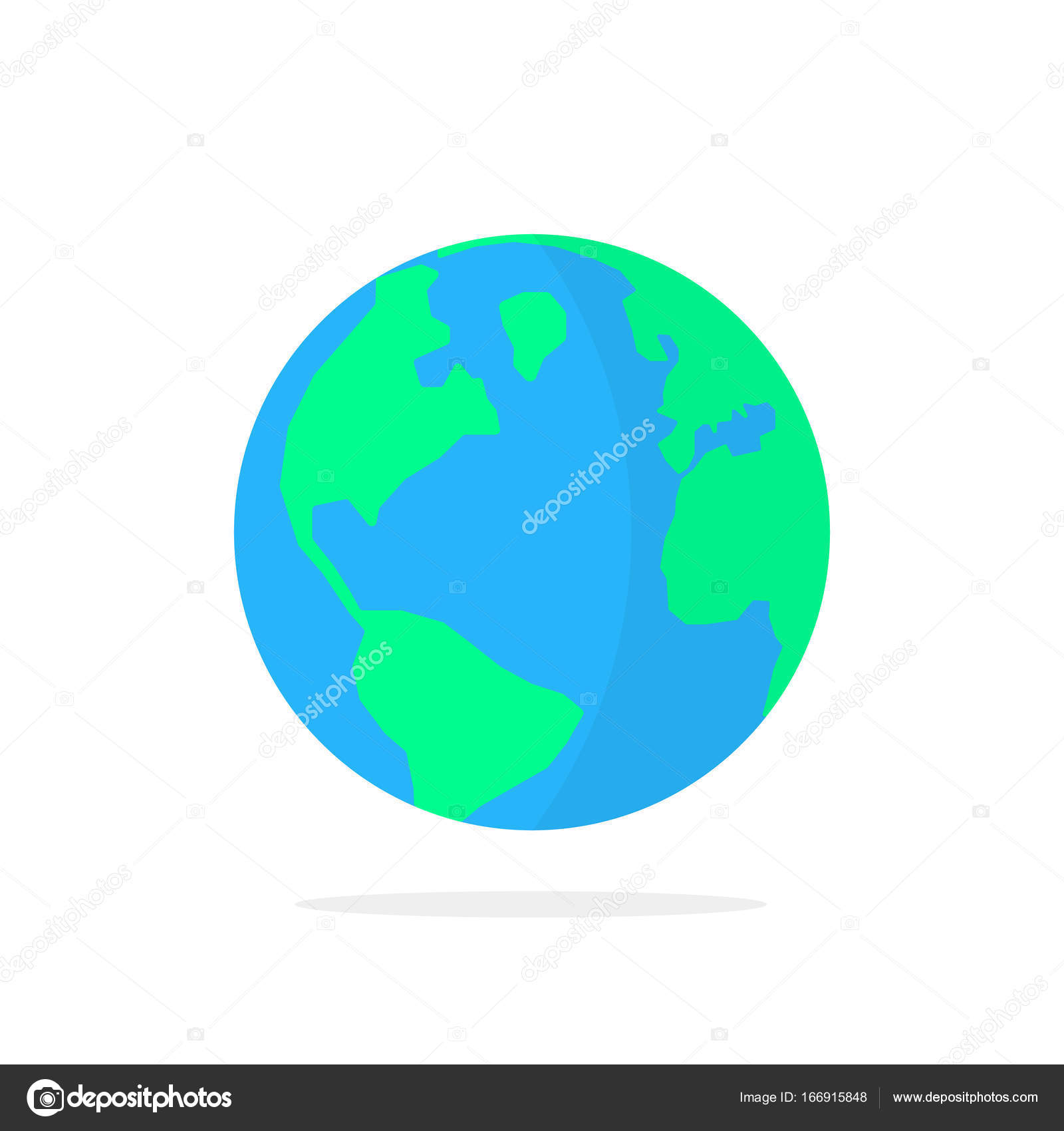 シャドウと単純な惑星地球アイコン ストックベクター ©HoldenKolf 166915848, image size:963x1024