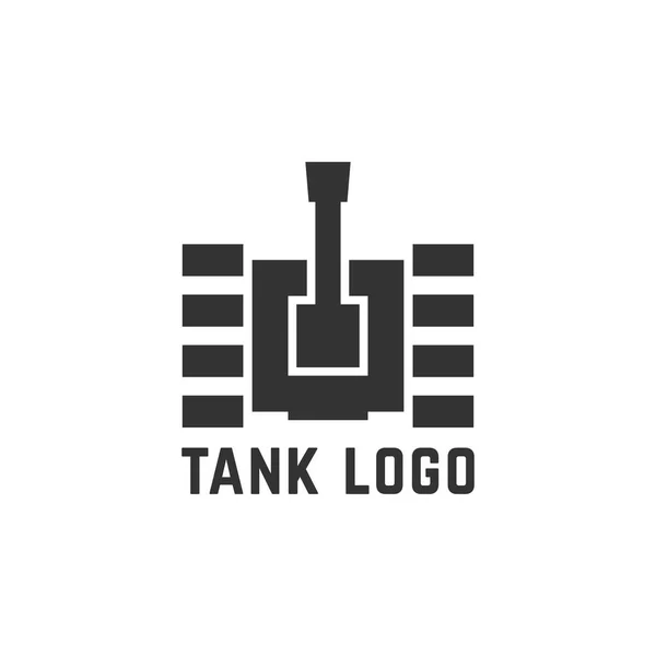 Black simple tank logo — Stock Vector