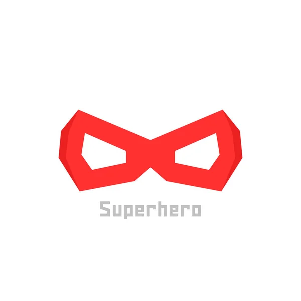 Simple icône de masque de super-héros rouge — Image vectorielle
