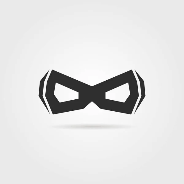 Gölge ile siyah basit süper kahraman maske — Stok Vektör